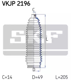 Комплект пыльника SKF VKJP 2196